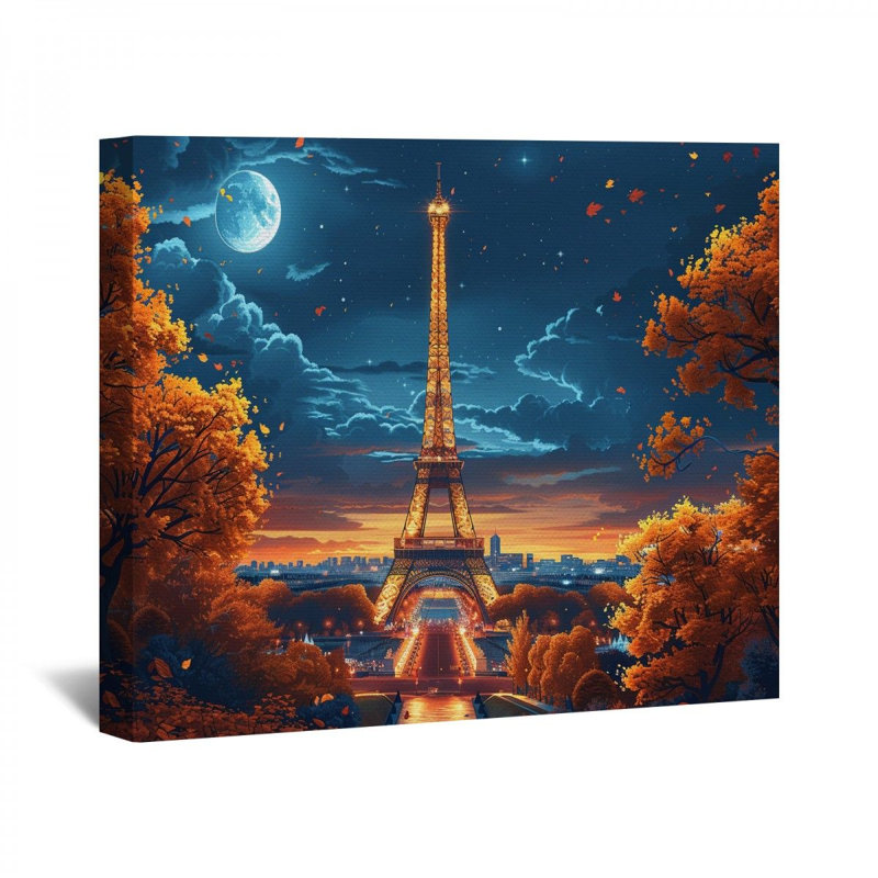 " Eiffel Tower ", 24" H x 36" W x 3" D