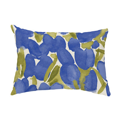 Sunset Tulip Floral Outdoor Reversible Throw Pillow