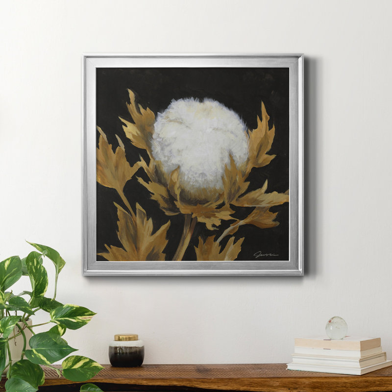 Cotton Balls I - Cadre photo, reproduction d'art sur toile, H 22,5 po x l 22,5 po x P 1,5 po, Cadre blanc