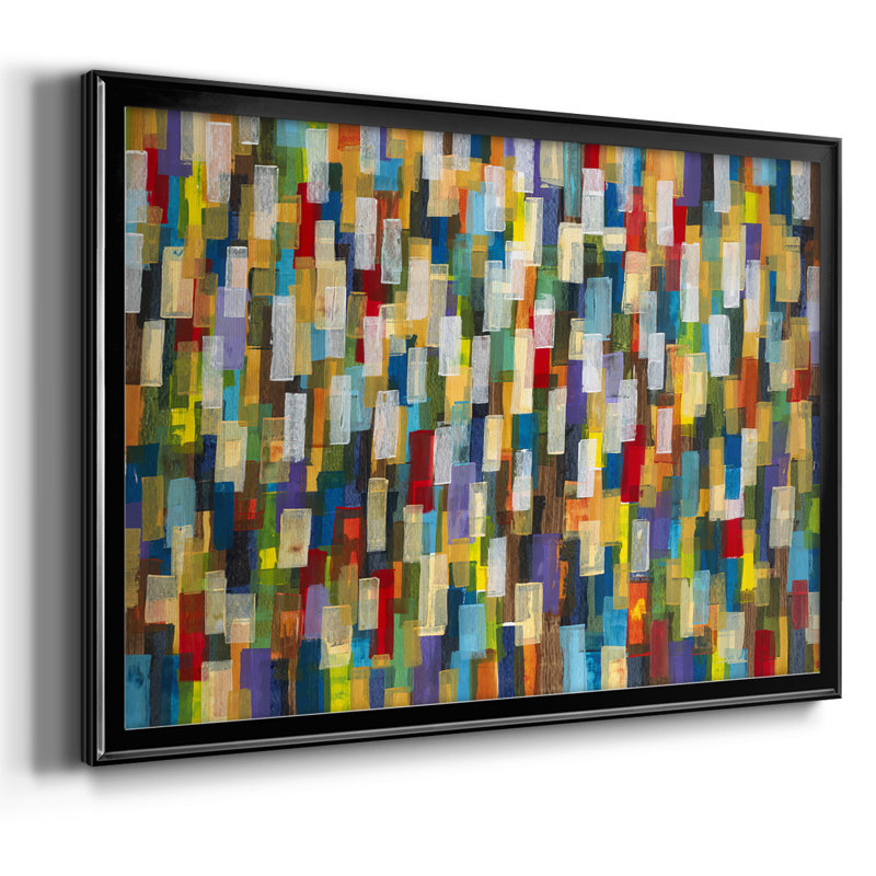 Confetti II, toile tendue avec cadre_OJAR3233, H 26 po x l 38 po x P 1,5 po, Noir