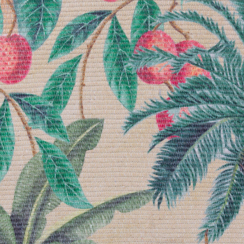 Monkey Palm Rectangle 120 cm x 170 cm Floral Washable Area Rug