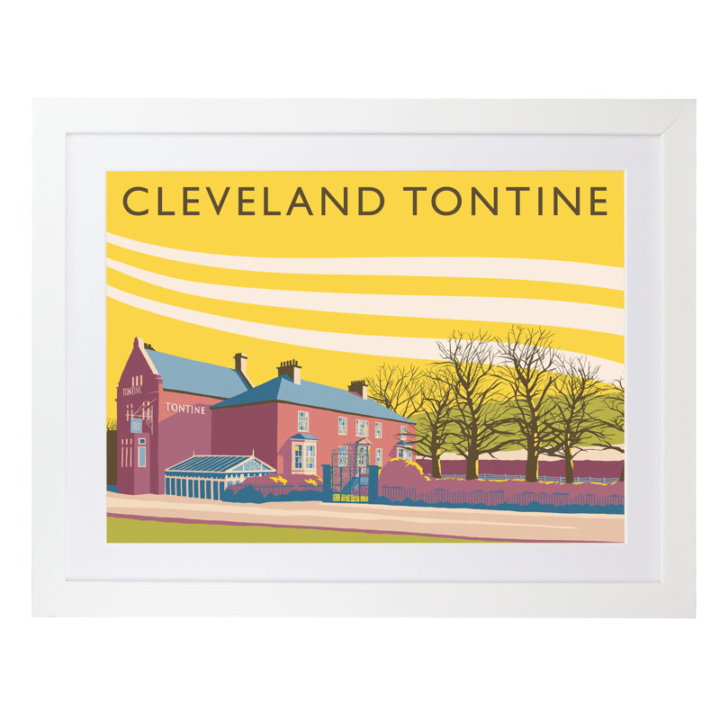 Cleveland Tontine - Print, White Framed, 40cm H x 50cm W x 3cm D