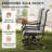 5-Piece Outdoor Swivel Patio Dining Sets, 360° Rotation Metal Frame Patio Chairs with Thickened Teslin Fabric, Armrest Outdoor Dining Chairs for Deck, Backyard-1564122398