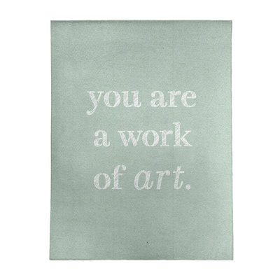Tapis « work of art », citation en poly-chenille