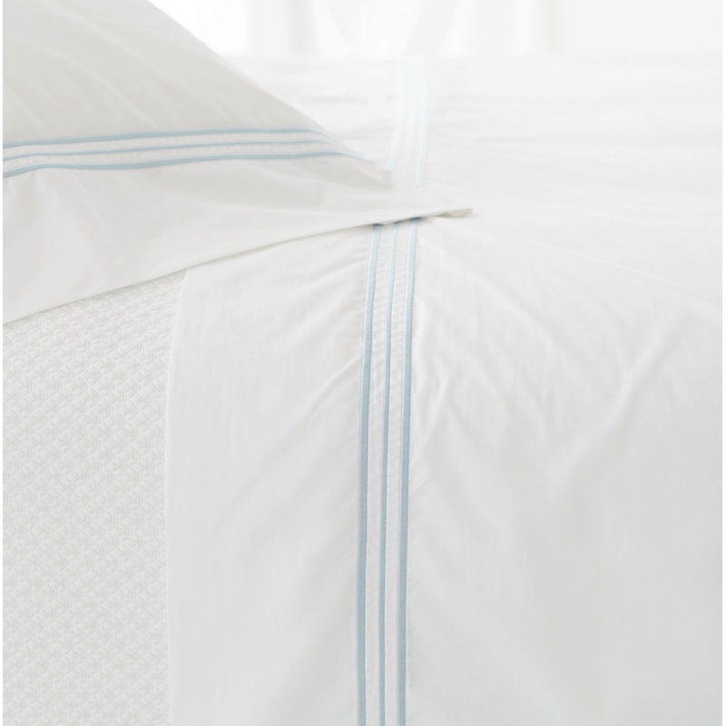 Trio Flat Sheet, Full/Queen Flat Sheet, French Blue