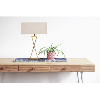 Avory 64cm Rectangle Metal Narrow Table Lamp