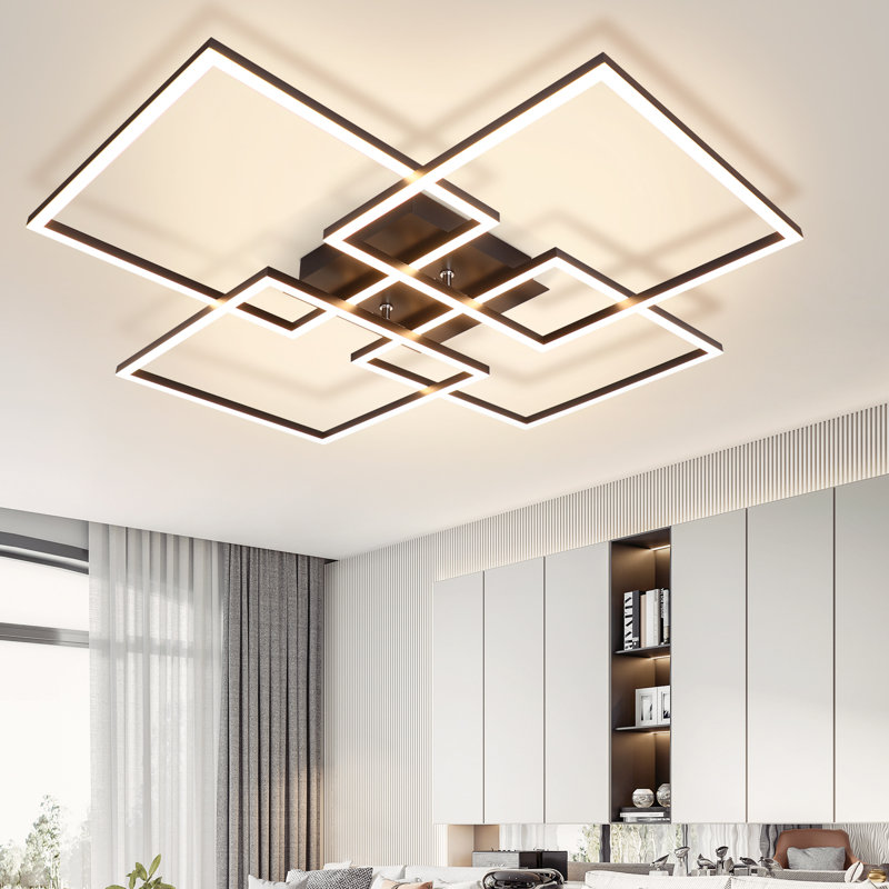 Darrly LED Flush Mount, Matt black
