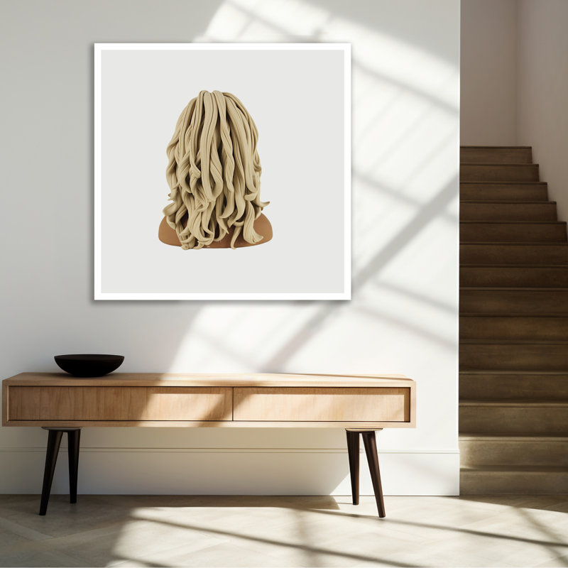 Good Black Art - «Lia», art mural par PJ Harper | Édition limitée de portrait, encadrement carré moderne , H 24 po x l 24 po