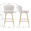 Tabouret de bar rembourré avec repose-pieds Elijah-107437724