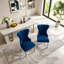 Ensemble de 2 chaises contemporaines en velours touffeté au design élégant-1465933151