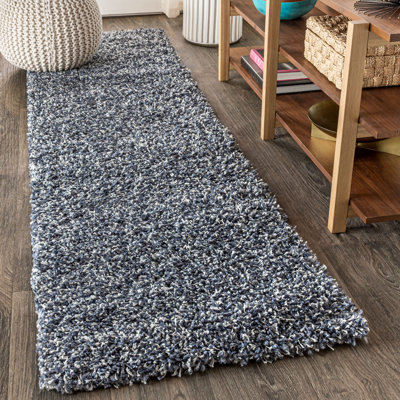 Felicdad Shag Plush Denim Blue Rug