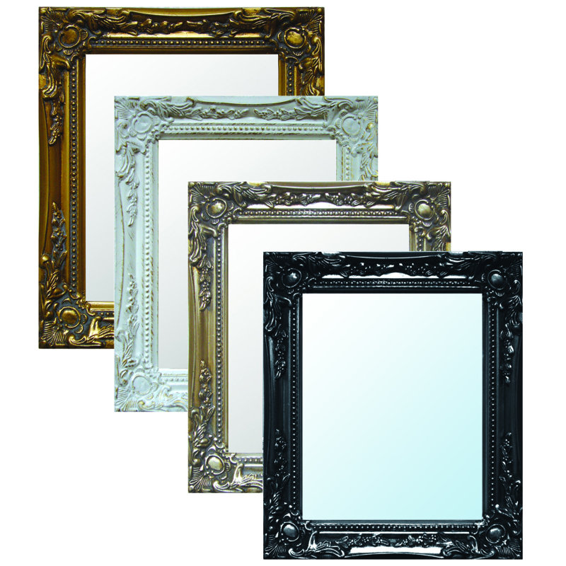 Ethelsville Wood Flat Wall Mirror, Gold