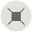 Round Glass Top Dining Table with Sculptural Wood Base (48")