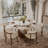 Modern Round Dining Table, Sintered Stone Tabletop With Lazy Susan, Carbon Steel Base Pre-Assembly-118556705-118556711