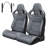 2PC Universal Bucket Racing Seats Stitch PVC Leather Reclinable Carbon Look Leather  With Adjustor Slider(Not Including Seat Bracket ) 1 Box Of 2 Pieces