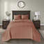 Courtepointe réversible en argile rouge très grand / très grand pour très grand lit - literie été et chaleur, courtepointe, bourre en coton prélavé, 2 taies décoratives incluses, lavable à la machine en mélange d'hiver, assorti-124477314-124477315