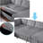 Eugene 4 Piece Upholstered Corduroy Sleeper Sectional Sofa With Storage Chaise-1600042118