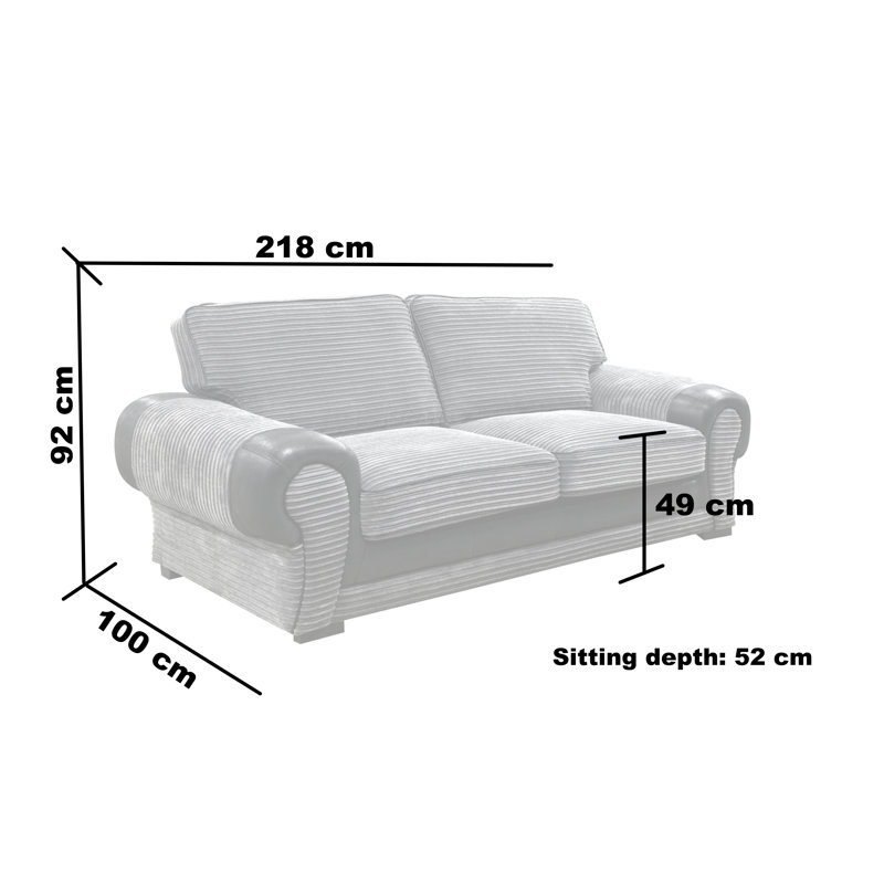 Englert 2 - Piece Living Room Set, Black/Grey
