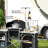 Folding Camping Kitchen with Windshield Fabric Cupboards Black-116828009