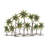 Metal Indoor Outdoor Palm Tree Green Wall Decor