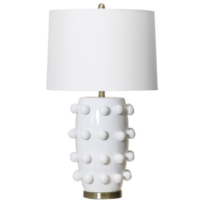 Lampe de table blanche / laiton 30,5 po Uriah