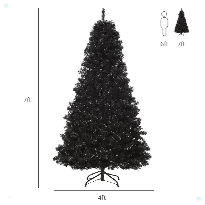 Sapin de Noël artificiel illuminé 7 pi 7 pi Douglas