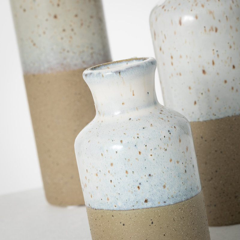 Baer Ceramic Table Vase, Blue/Brown
