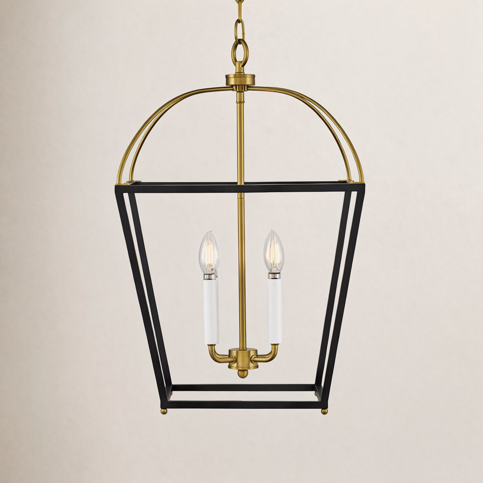 Dimmable 4-Light Pendant, 25" H x 16" W x 16" D