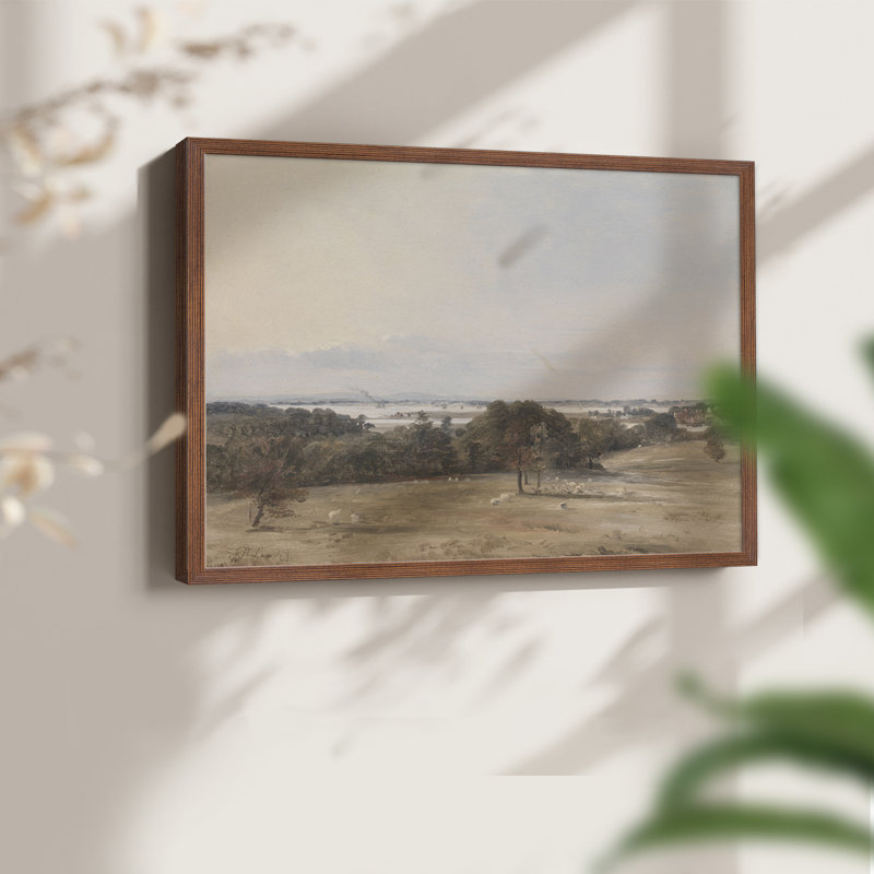 Paysages rétro-CDLV-reproduction encadrée, H 8 po x l 10 po, Noyer