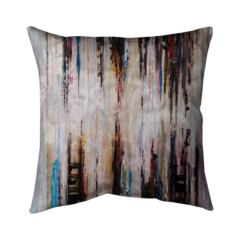 Abstract runny paint - 20"x20" Throw pillow cover - Poly twill - Print on demand
