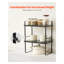 Organisateur de tablette d'armoire de cuisine réglable à 2 niveaux, support de rangement en fer extensible pour garde-manger, salle de bain et bureau, noir