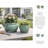Decorative Round Ceramic Planters for Home Decor - Minimalist Outdoor Flower Pots for Indoor Living Room and Patio Accent - Set of 2, Green-112827963-129986975