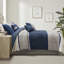 Ensemble d'édredon en faux suède 7 pièces Blue Queen-121790508-121790507