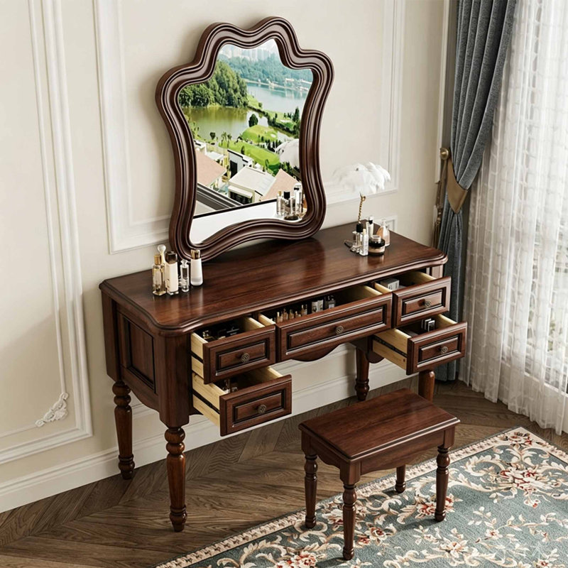 Coiffeuse de style européen de luxe rétro