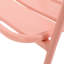 Chaise de style moderne corail, l 26,45 po x P 24,19 po, H 24,85 po, structure extérieure en métal