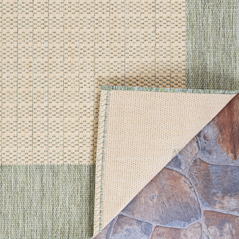 Tapis intérieur vert Sania, Rectangle 2 pi x 3 pi 7 po