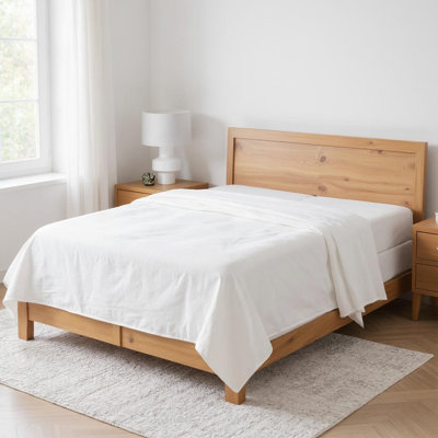 Drap-housse ivoire en lin