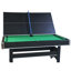 Table de billard 6 pi avec plateau de tennis de table, tables combinées multi-jeux pour les salles de jeux en famille-97820882