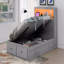 Wood Full Size Hydraulic Platform Bed With Storage LED Headboard, Charging Station And 2 Drawers-2073649618-2073649619