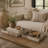  Arabella Leather Gray Wooden Handmade Cowhide Living Room Decor Tray with Slot Handles, Set of 2-1060400890