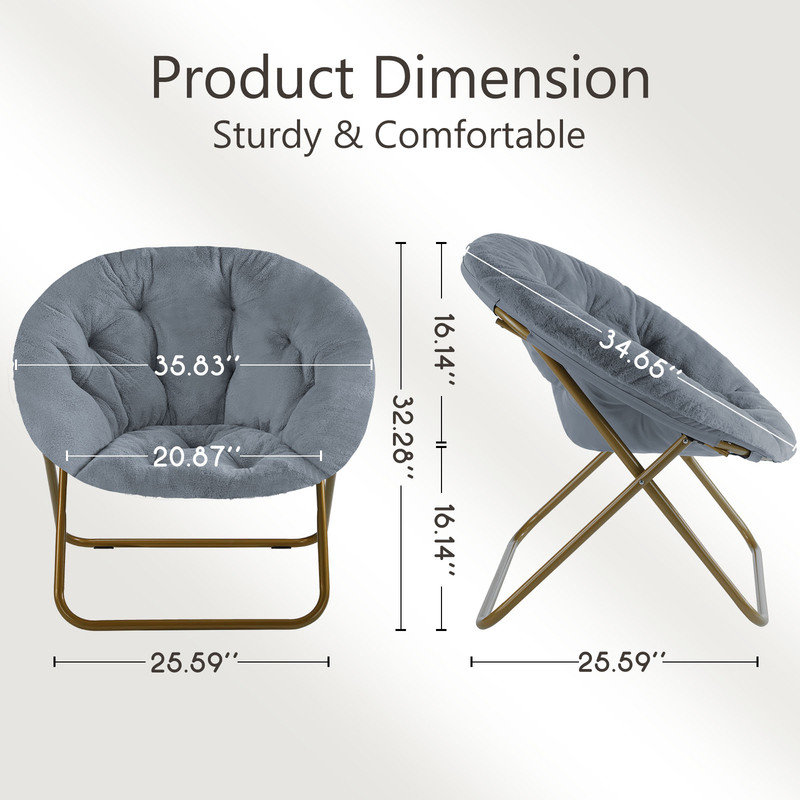Chaise parsons de 35,89 po de largeur, Gris