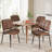 PU Leather Upholstered Dining Chairs With Stitched Detailing And Soft Padding - Perfect Side Chairs For Dining Rooms, Kitchens, And Living Rooms.-93037763