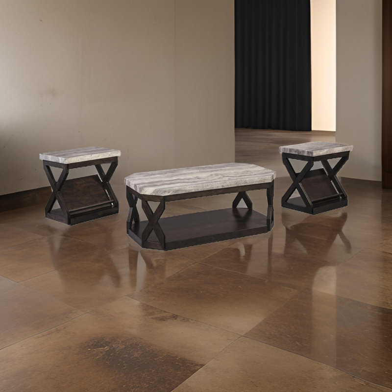 Ensemble de tables basses 3 pièces Irin