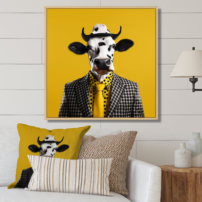 Jaune avec lunettes de soleil, mode vache