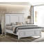 Ensemble de chambre à coucher en bois 5 pièces avec lit à panneau, commode, miroir, commode et commode Clelane-1080924703