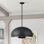 Luminaire suspendu noir 4 lumières Domma