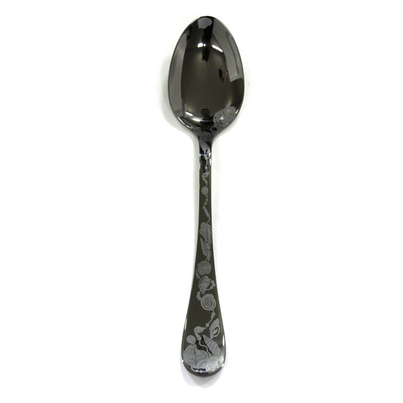 Venere Stainless Steel Serving Spoon, Oro-nero