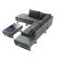 3-piece Patio Wicker Rattan Sofa Set Outdoor Sectional Conversation Set