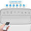 14000 BTU Portable AC - 3-in-1 Cool/Dehumidifier/Fan for 700SqFt Quiet Window Kit Included