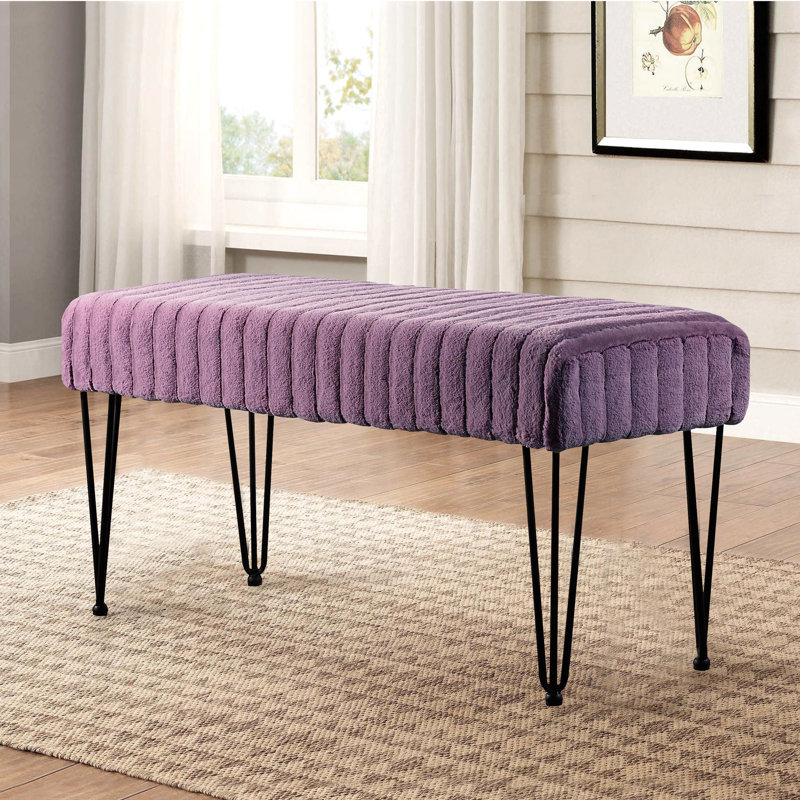 Dugan Upholstered Ottoman, Blackberry 